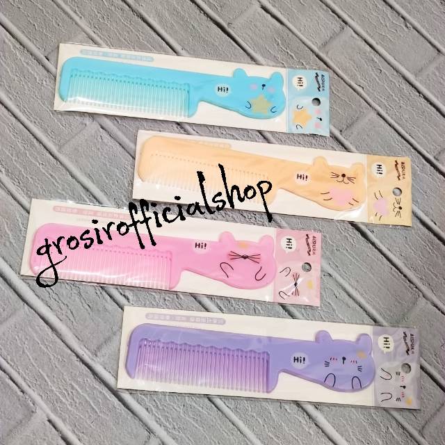 Sisir mini karakter / Sisir rambut motif / Sisir plakstis Fancy REAL PICTURE