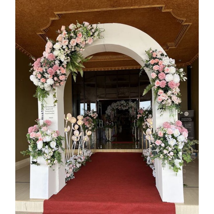 Jual gapura pintu masuk / backdrop dekorasi pelaminan | Shopee Indonesia