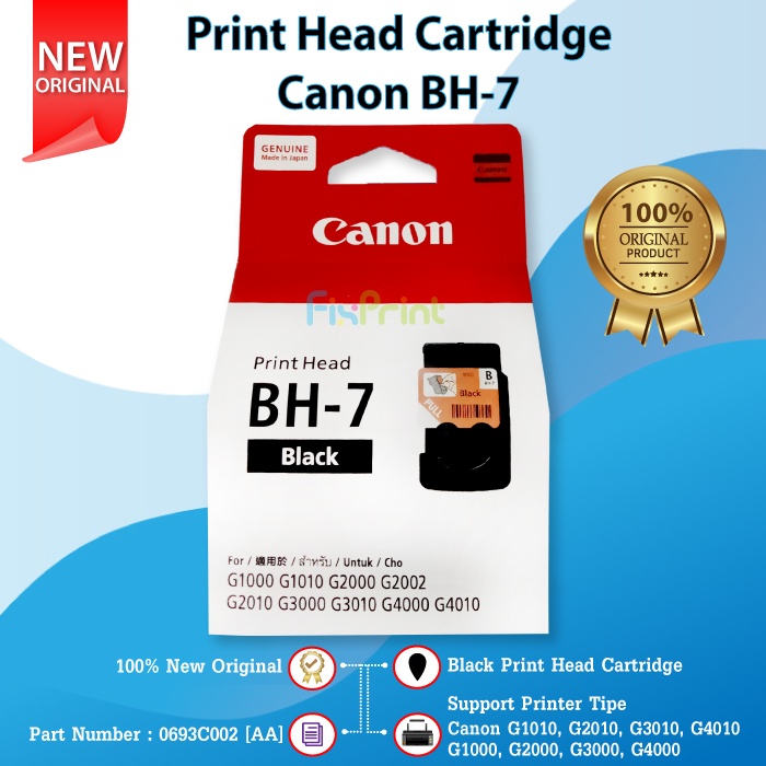 Print Head Cartridge BH7 CH7 Tinta Canon G1000 G2000 G1010 G2010 G3000