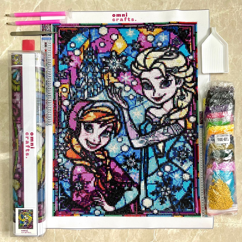 [Omnicrafts] #Disneyprincess Diamond Painting Kit Square Beads 30X40Cm
