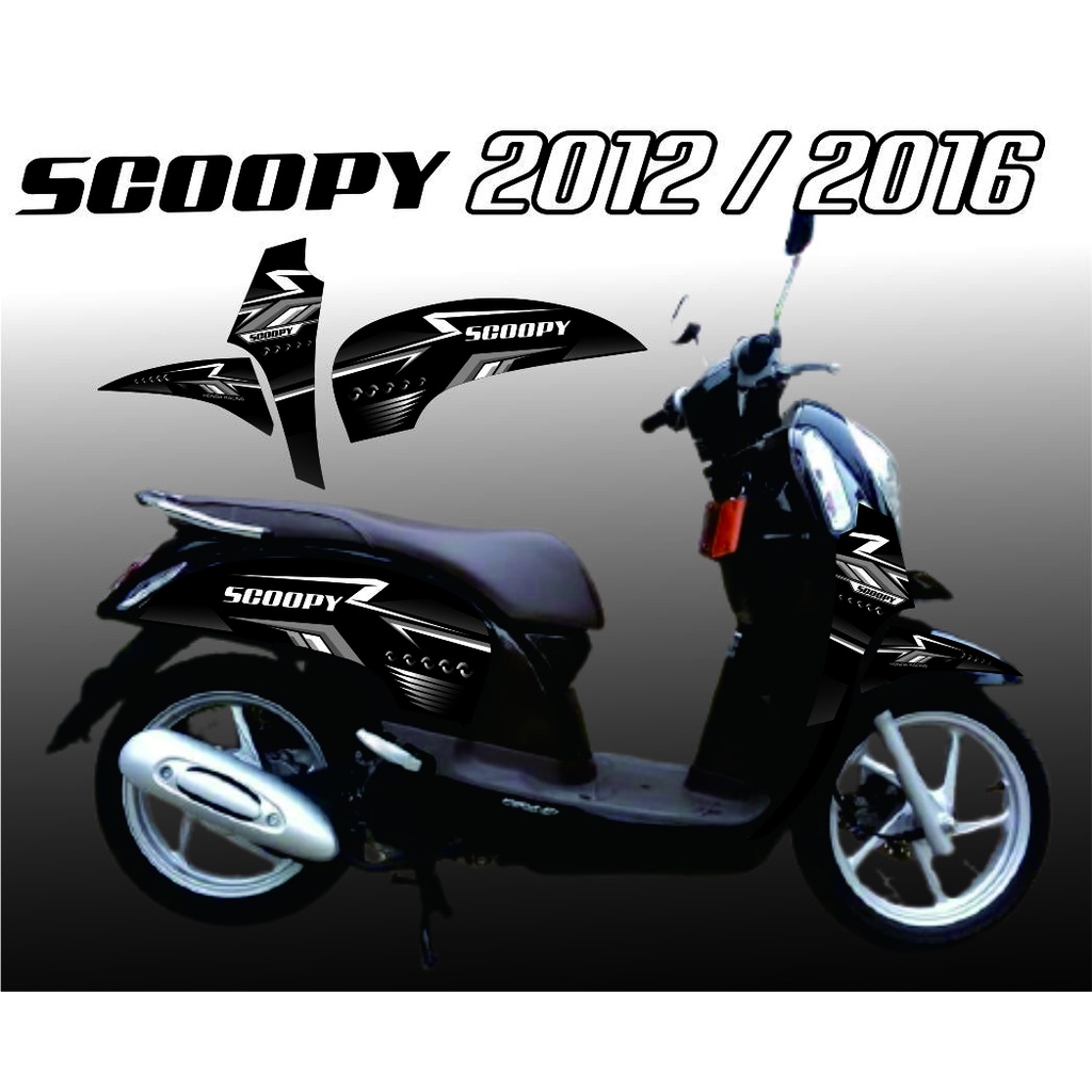 STRIPING MOTOR VARIASI HONDA SCOOPY FI S 2012 / 2016 STICKER MOTIF MOTOR SCOOPY FI MOTIF STRIPING