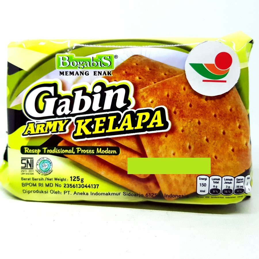 

BOGABIS GABIN ARMY 125gr | RASA KELAPA BUTTER CABIN ANEKABIS ANEKA BIS ENAK ASIN KABIN KUE KERING