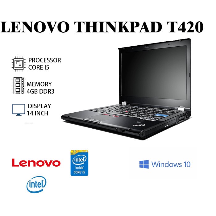 [ Laptop Second / Bekas ] Laptop Lenovo T420 Core Second I5 4Gb,Hdd 320 Gb, Sdd 120 Gb Murah