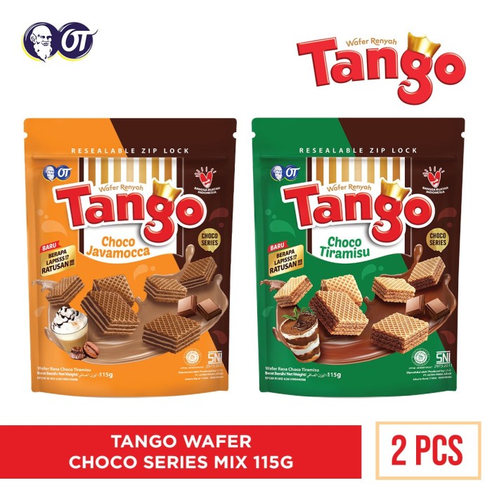 

54ekh Wafer Tango Choco Mix Javamocca & Tiramisu 115Gr - Isi 2Pcs 60J