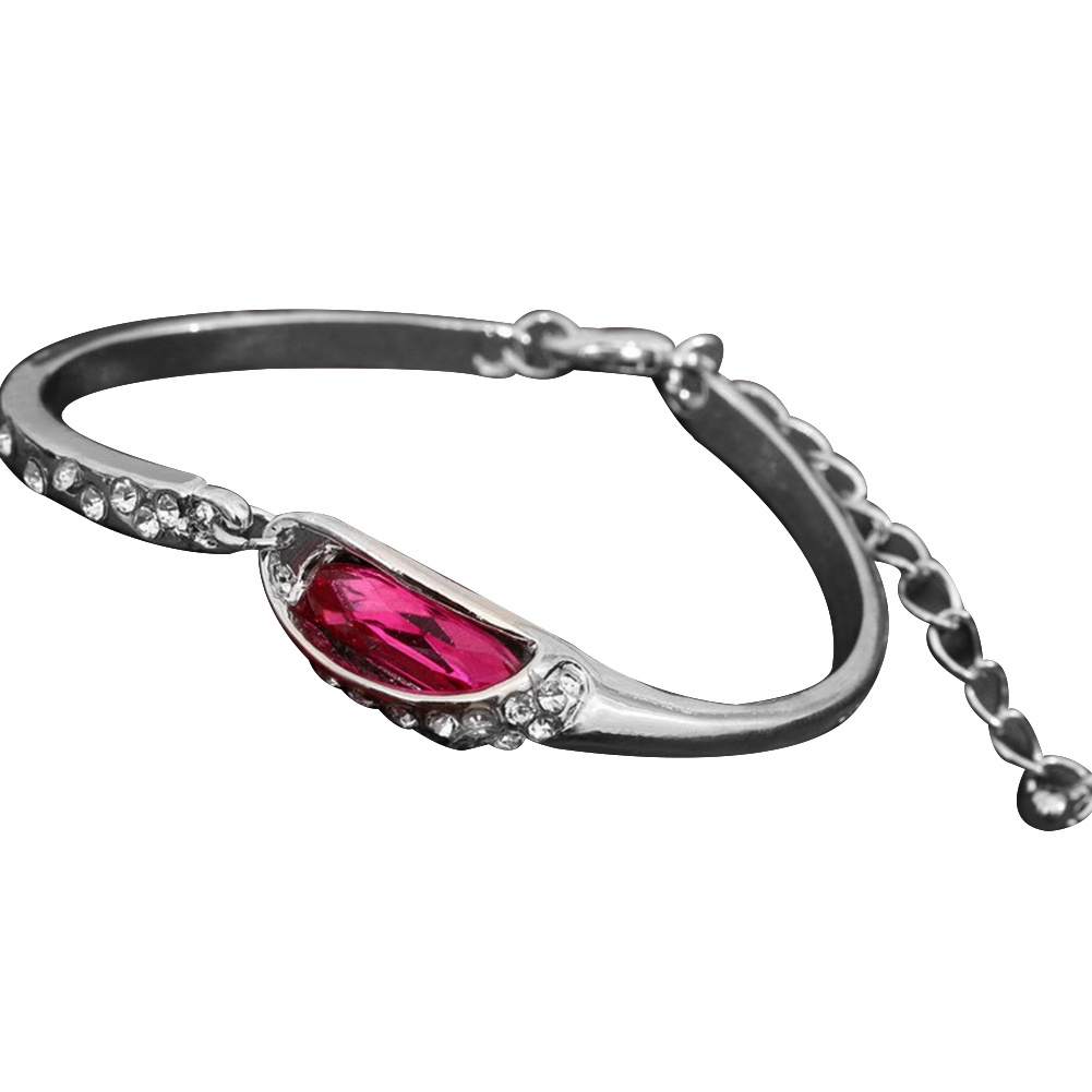 Hu Hu Hu Hu Hu Alat Bantu Pasang Kacamata♡ Gelang Tangan Rantai Aksen Berlian Imitasi Warna Biru Untuk Wanita