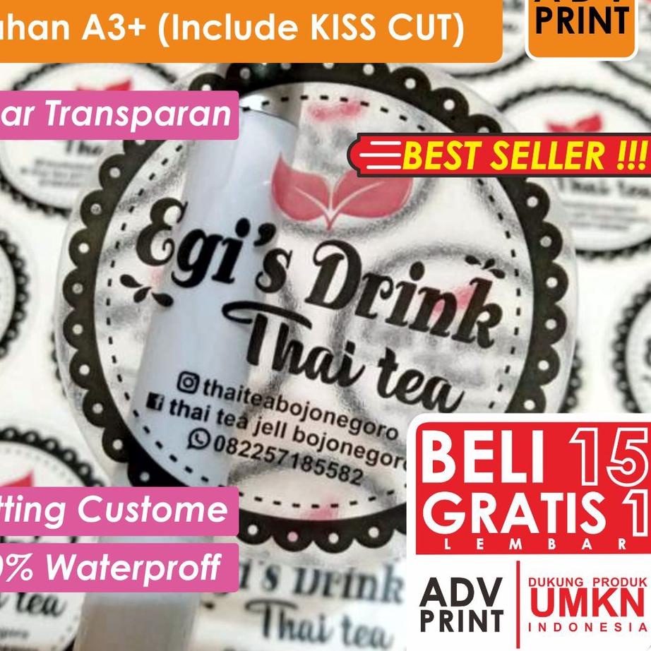 

❤[PROMO MURAH!!!]❤ Stiker Makanan Minuman Botol Stiker Label Kemasan Produk / Stiker Cup Gelas Plastik / Stiker Makanan