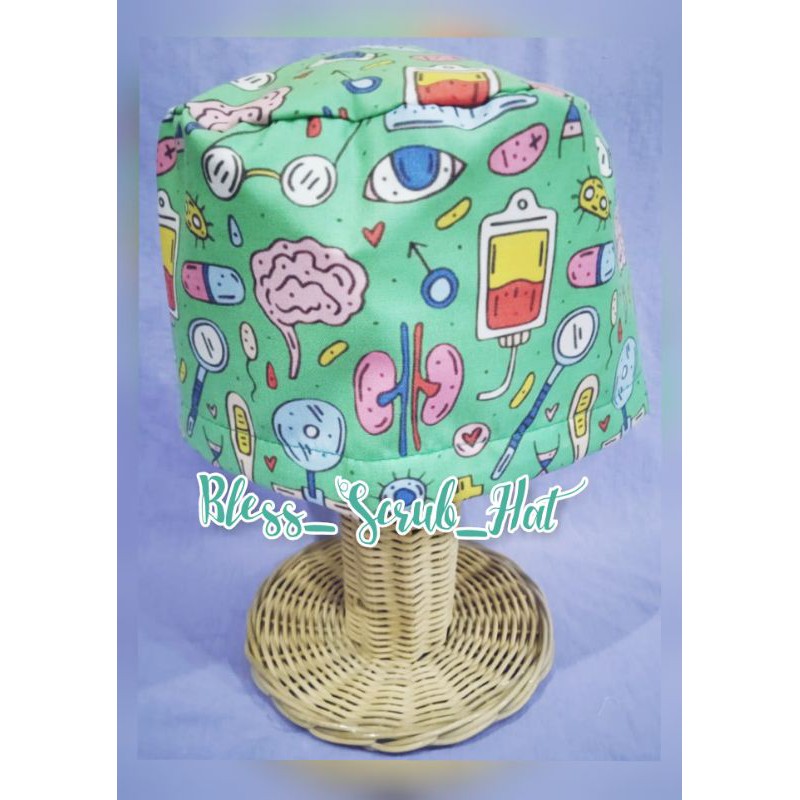 Topi Bedah / Nurse Cap/ Sugical cap/ Topi Motif/Dokter