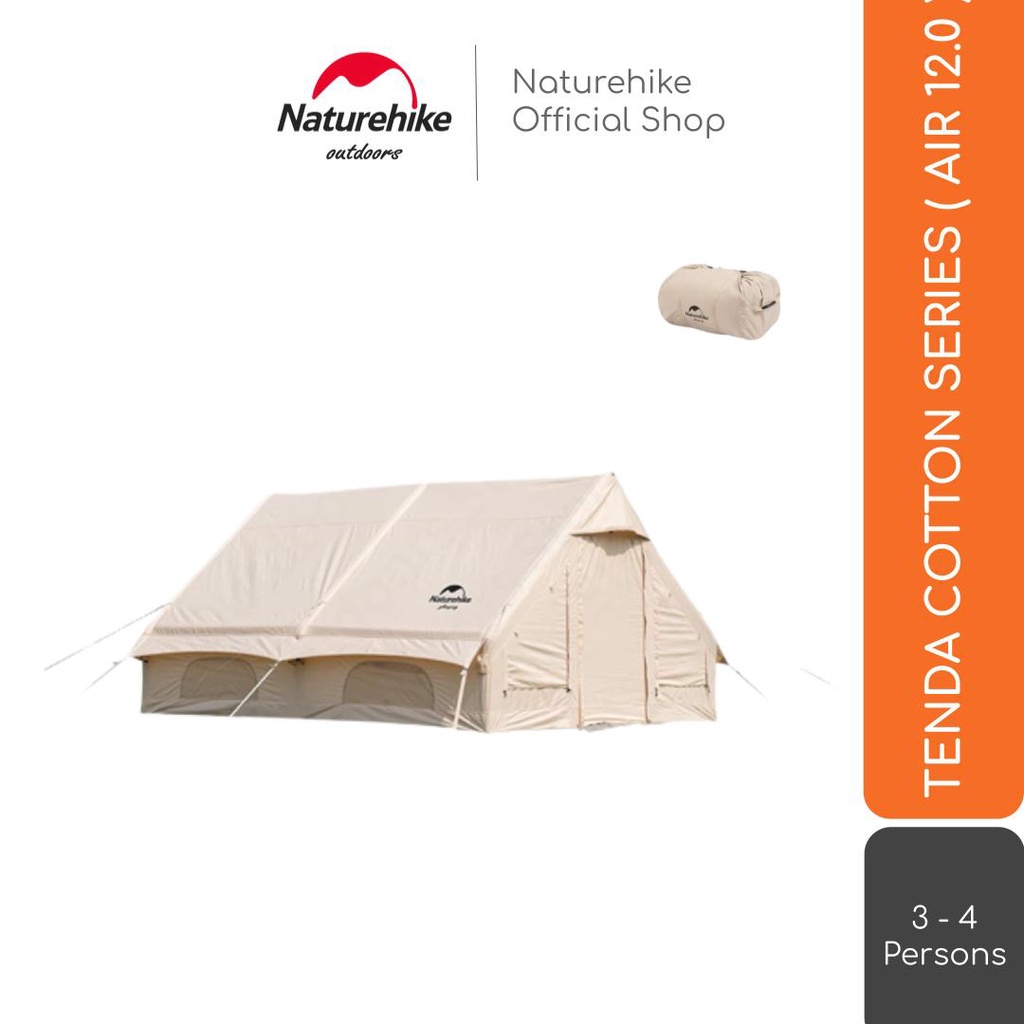 TENDA GLAMPING GEN AIR 12 COTTON INFLATABLE TENT NATUREHIKE NH20ZP010
