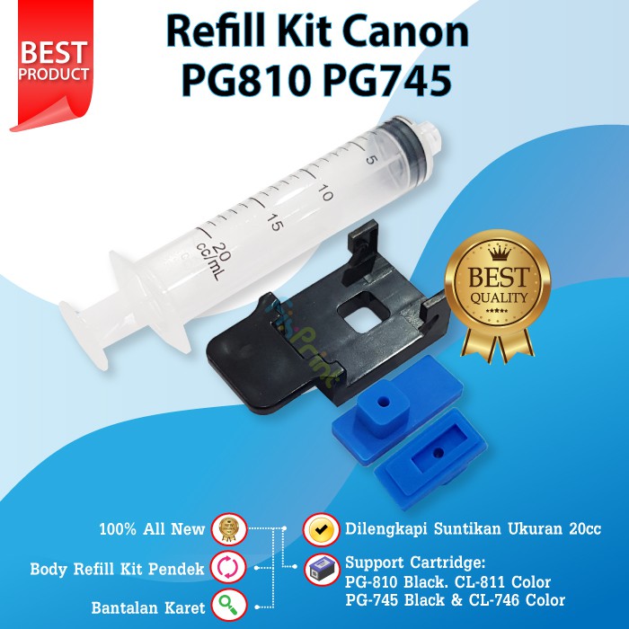 Refill Kit PG810 CL811 Toolkit Penyedot Tinta Cartridge Canon 810 811 745 746 47 57 745S Black Color