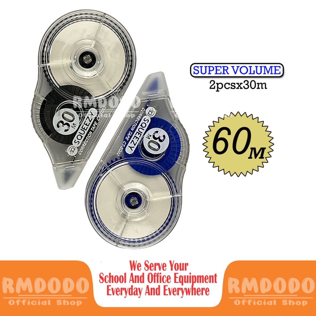 

Rmdodo - Correction Tape 30M Isi 2 / Tip-ex / Tip-ex kertas / Correction Pen CT-SQ02 / Tipex Roll Murah Berkualitas Bisa Cod