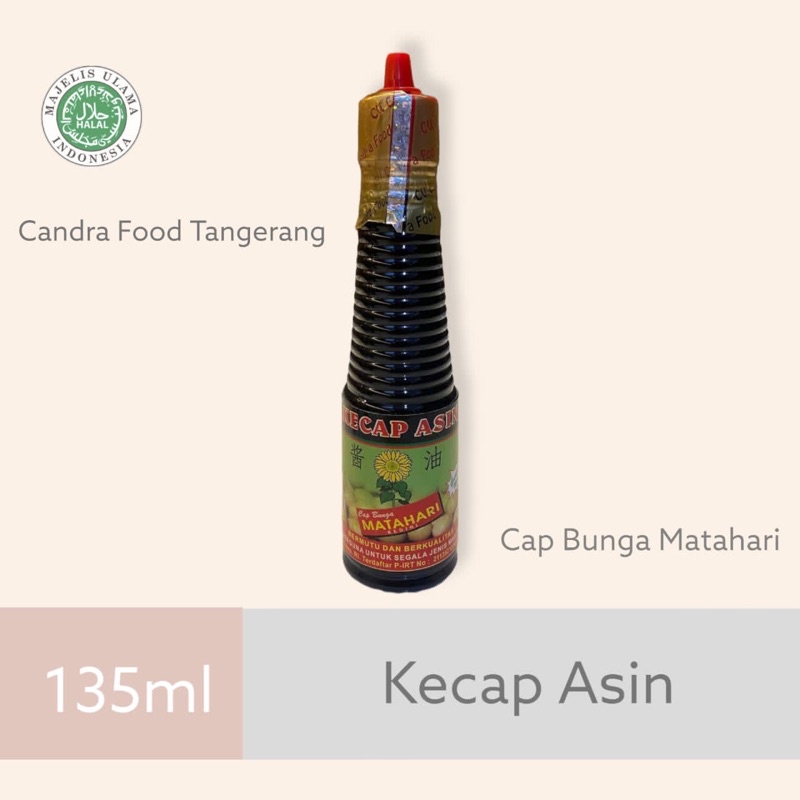 Kecap Asin Halal Cap Bunga Matahari 135ml