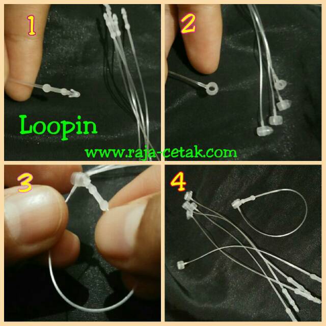 

Tali Loop Pin Putih 500 pcs 5 inchi / Lock Pin untuk Label Hangtag