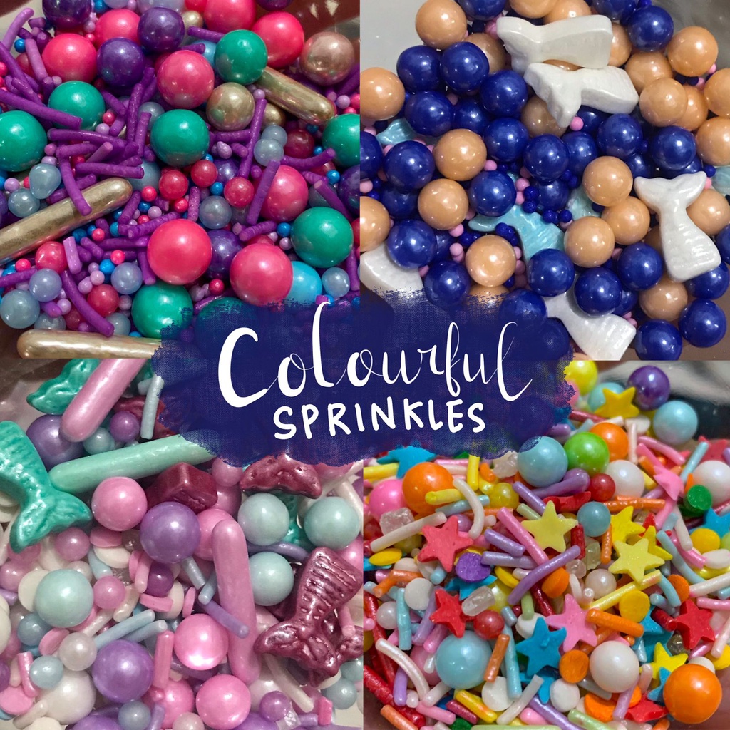 

COLOURFUL SPRINKLES 20 GR - EDISI SPRINKLE WARNA WARNI CAKE TOPPER HIASAN CUPCAKE
