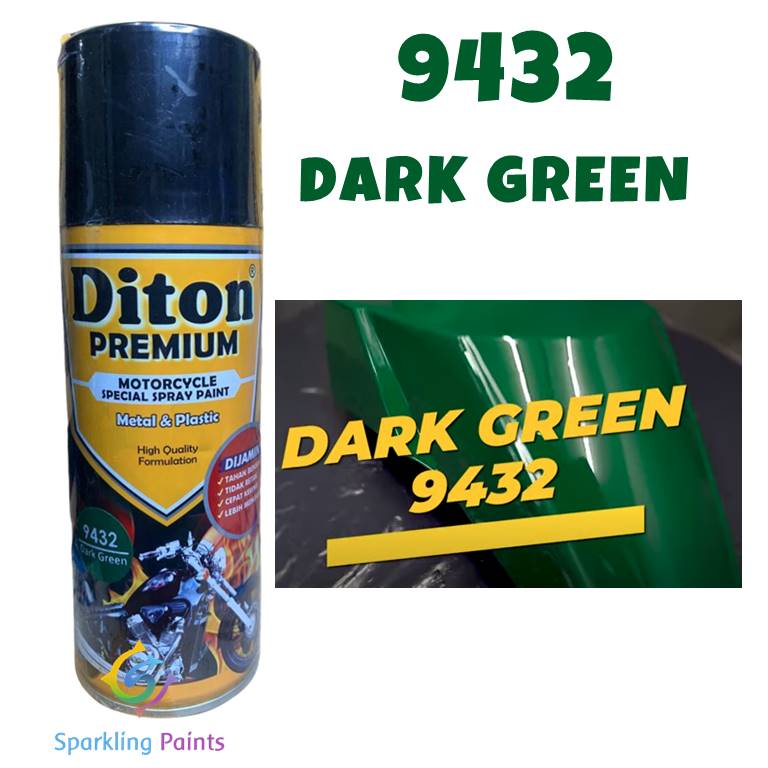 Pilox Diton Premium Dark Green 9432 400ml Warna Hijau Tua Gelap Kilap pilok pylox pylok