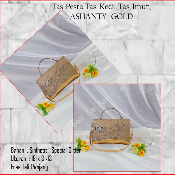 Tas Pesta,Tas Kecil,Tas Imut,ASHANTY  GOLD
