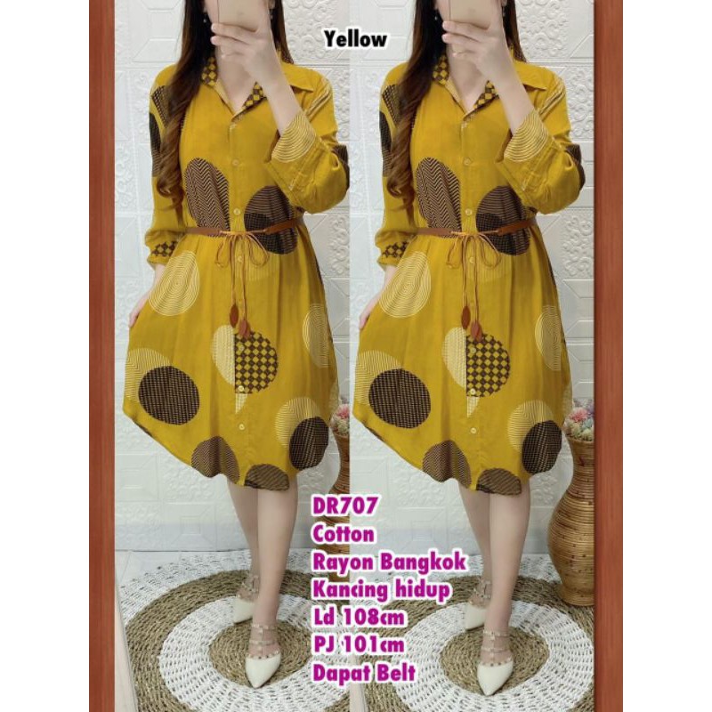 DR707 Dress Rayon Bangkok motif