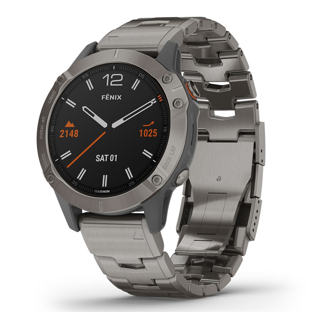 Garmin Fenix 6 Titanium with Vented Titanium Bracelet - Tam 2 Tahun