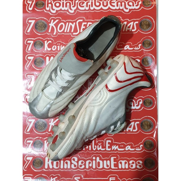 Sepatu Bola ORIGINAL UHLSPORT Stream CL XGR FG - White/Grey/RedSize EU 41 // 26.5 cm