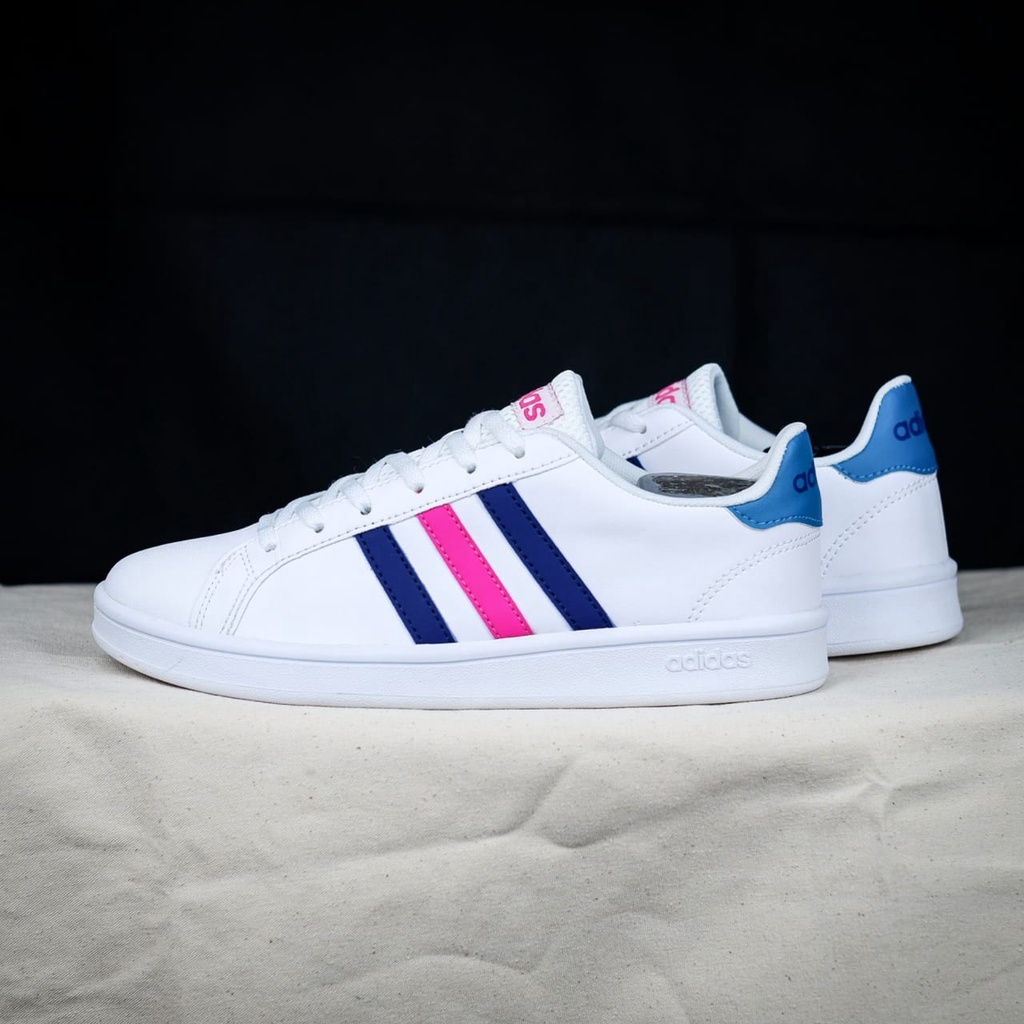 navy and pink adidas