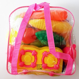 Mainan Anak Perempuan Kitchen Set Tas Ransel Mainan Buah 