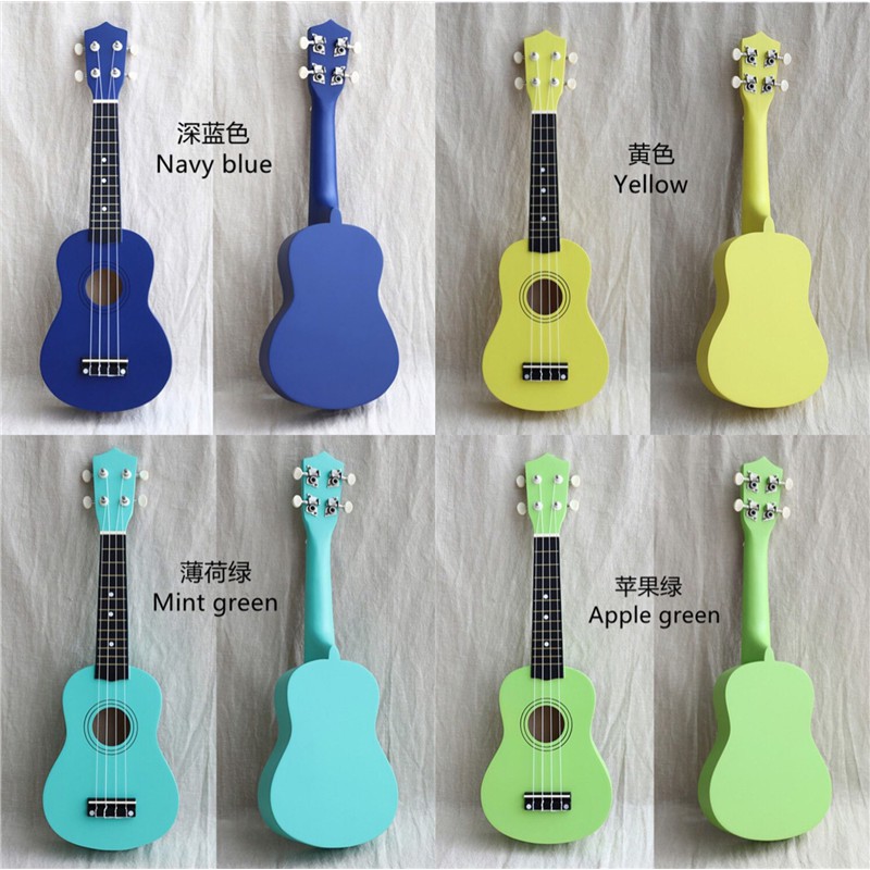 【Sale!!!】Instrumen Musik Gitar Ukulele Empat Senar Bahan Kayu Warna-Warni Ukuran 21 Inch Untuk Anak