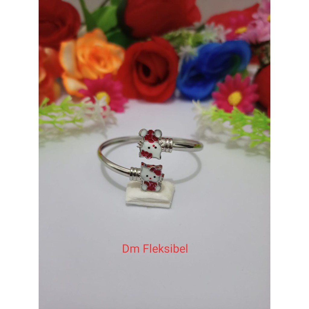 calistanauliolshop Gelang Anak Benggel Motif Hello Kitty (COD)