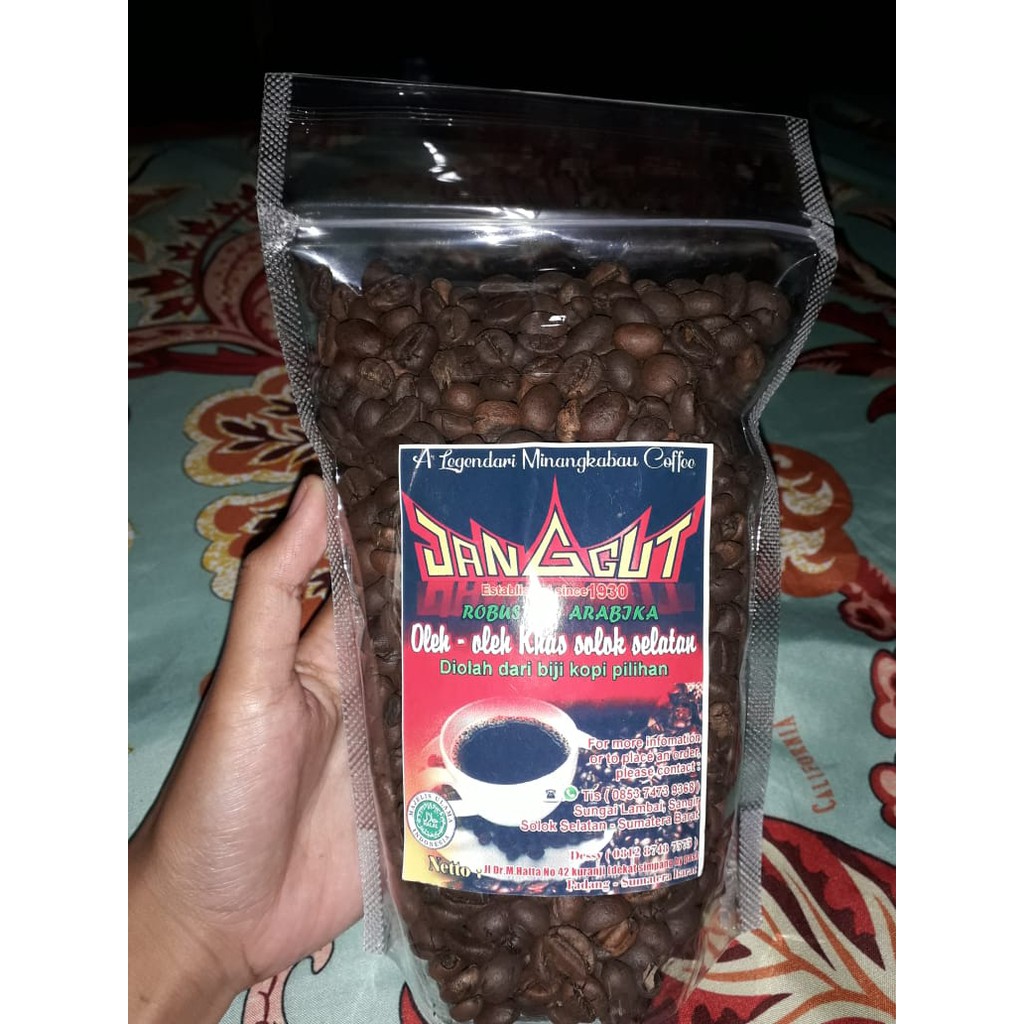 

KOPI JANGGUT || roasbean Robusta 500 gram|| Solok Selatan