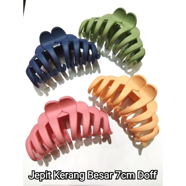 Jepit Kerang Besar Doff Glossy 7cm korea style