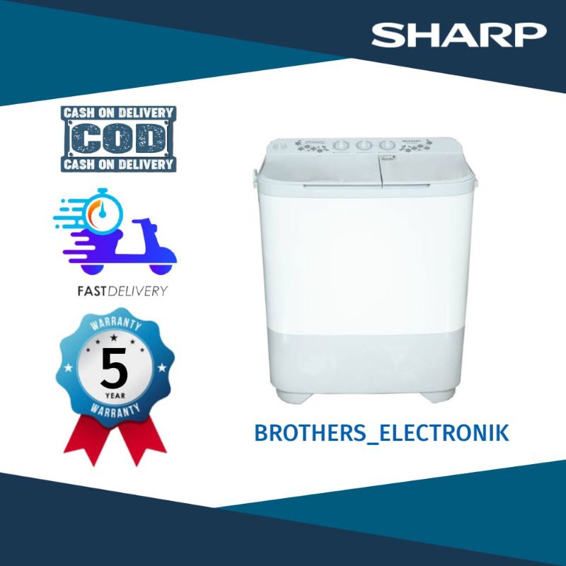 Mesin cuci 2 Tabung Sharp 90MW. 9KG Low watt