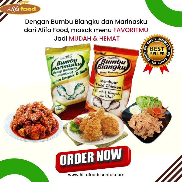 

SUPER LARIS BUMBU FRIEDCHICKEN,BUMBU BIANG & MARINASI,Alifa food,ALIFA FRIEDCHICKEN,BUMBU CRISPY,TEPUNG CRISPY ♔ 850