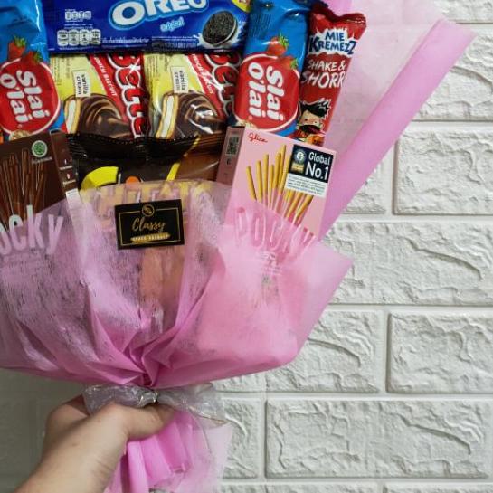 

♪ Snack Bouquet / Bucket Buket Snack Makanan / Kado Hadiah Sidang Wisuda Sidang Skripsi ✬