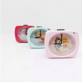 Jam Beker Weker Alarm Mini Model Kotak Karakter Disney Anak