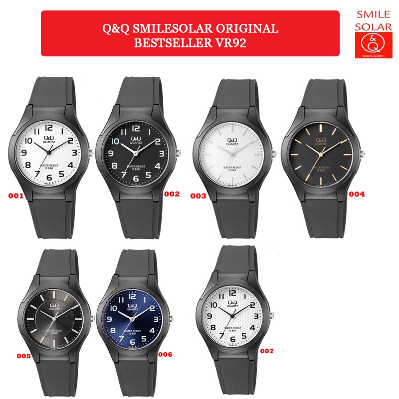 SALE Jam Tangan Pria Casual Rubber Analog Ori Q&amp;Q QNQ QQ VR92 VR92J Series