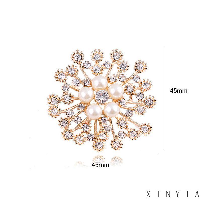 【Bayar di tempat】kepingan salju berlian brooch fashion aksesoris korean wanita pakaian pins impor berkualitas tinggi Aksesoris Pakaian Wanita