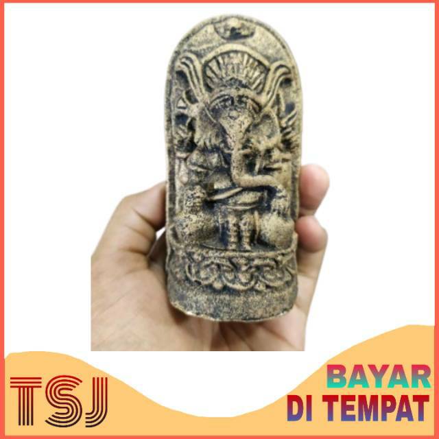 Miniatur Patung Ganesha Tedeng Kecil Warna Emas