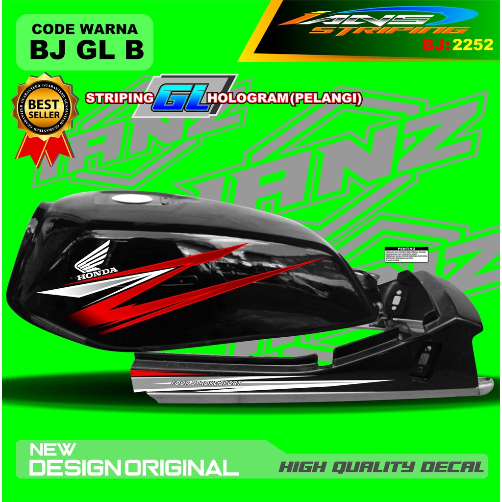 COSTUM STRIPING GL PRO TERBARU / STIKER MOTOR GL TERMURAH / STRIPING MOTOR GL 100 / STIKER MOTOR