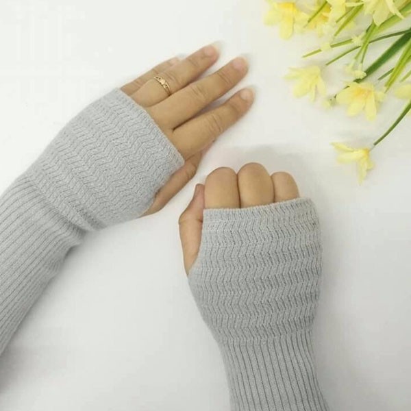 Handsock Manset Rajut Jempol Panjang / Manset Muslimah Panjang (TS-34)