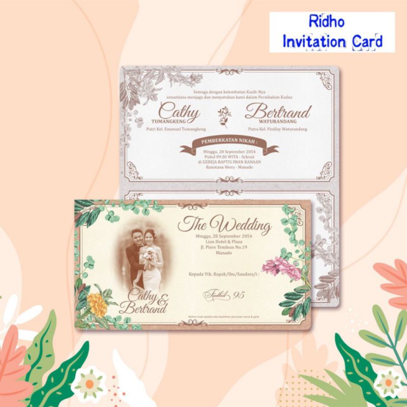 

Undangan Pernikahan Simple Elegan dan Murah Seri Fadhil 96