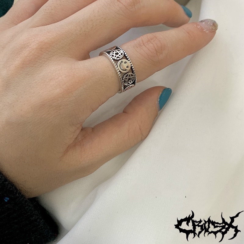 MULTI RING / SMILEY STAR RING / CINCIN BINTANG SMILEY / SMILE STAR HOLLOW RING / MULTIFACE RING HEXAGRAM RING HEXA RING CINCIN COUPLE RING KOREAN STYLE SMILEY STAR RING CINCIN STYLE KOREA CINCIN AESTHETIC RING CINCIN TITANIUM CINCIN PRIA CINCIN WANITA