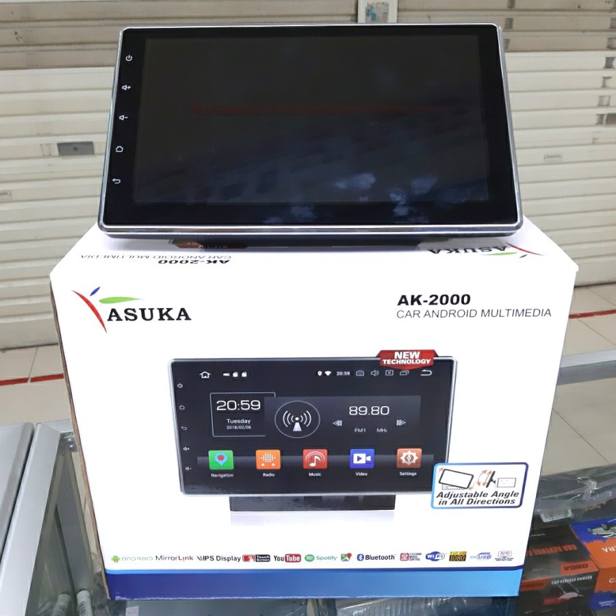 Tape Mobil Headunit android Double Din 10" Asuka AK-2000