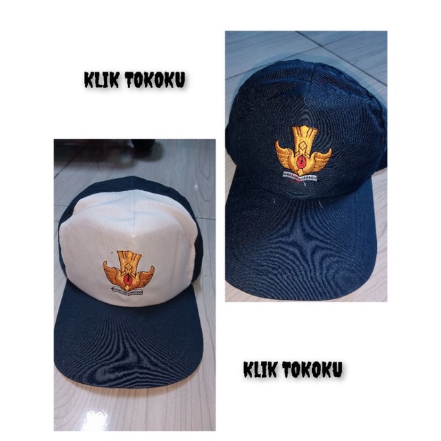 Topi SMP PUTIH BIRU Dan Topi SMP BIRU SEMUA Bordir Tutwuri