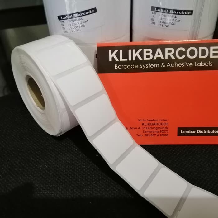

Barcode Label Sticker Thermal 30mm X 20mm / 30x20 / 3020 / 30 20 / 3 x 2 cm promo shopee isi 1000