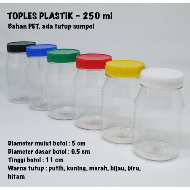 Toples Plastik / Botol Sambal / Toples Bumbu / Toples ...