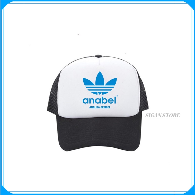 Topi Trucker anabel - HITAM PUTIH