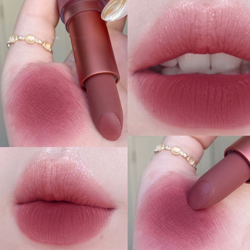 Jatuh Ke Dalam Wenrou Township~Abu-abu Asap Rose Lipstik Taro Cameo Brown Wanita Tim Warna Student P
