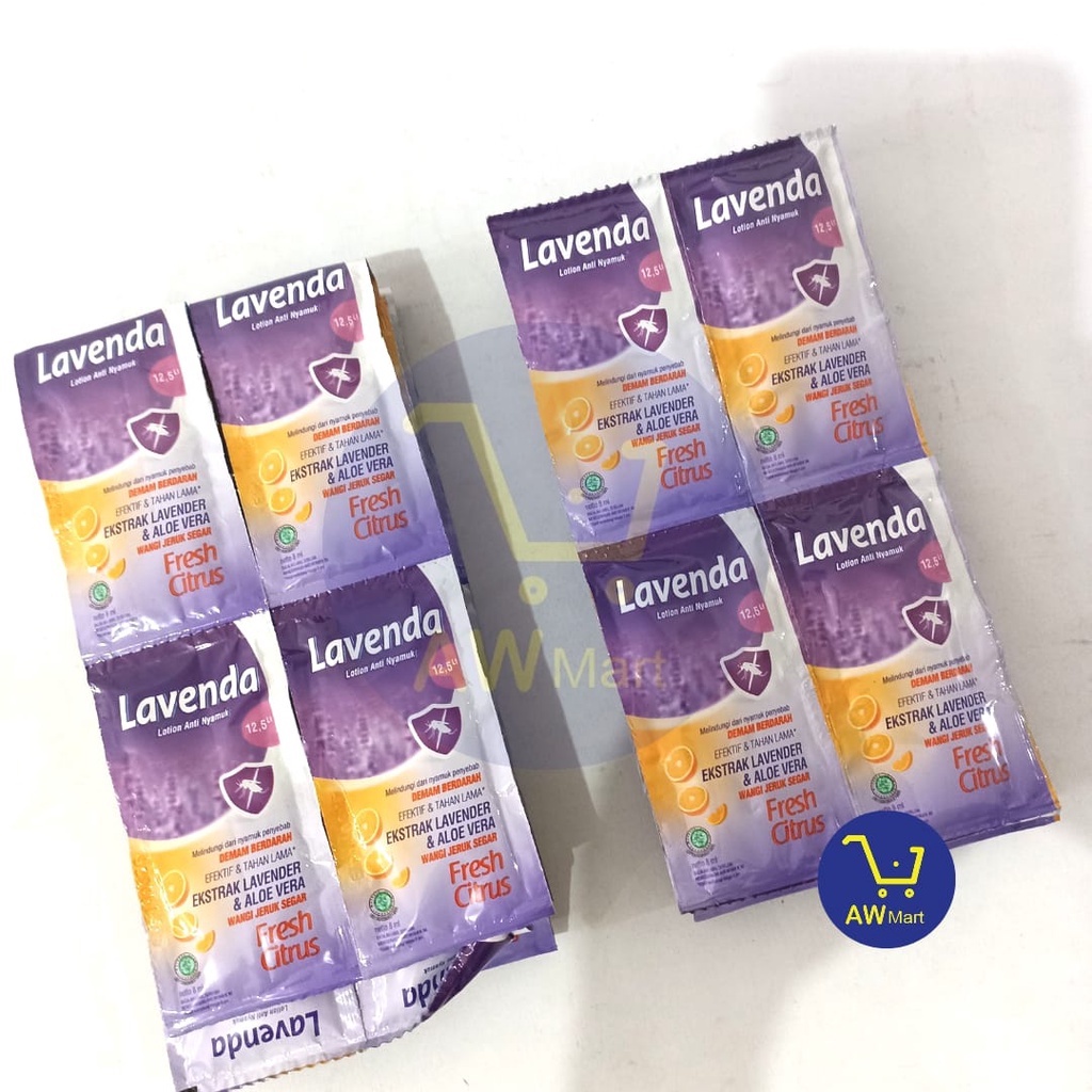 LAVENDA RENCENG - LAVENDA LOTION OBAT NYAMUK RENCENG 12 SACHET X 8 ML