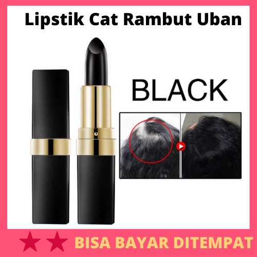 Lipstik Cat Rambut Uban Penghitam Hair Dye Pen / Lipstik Pewarna Penghitam Menghitamkan Penyamar Pen