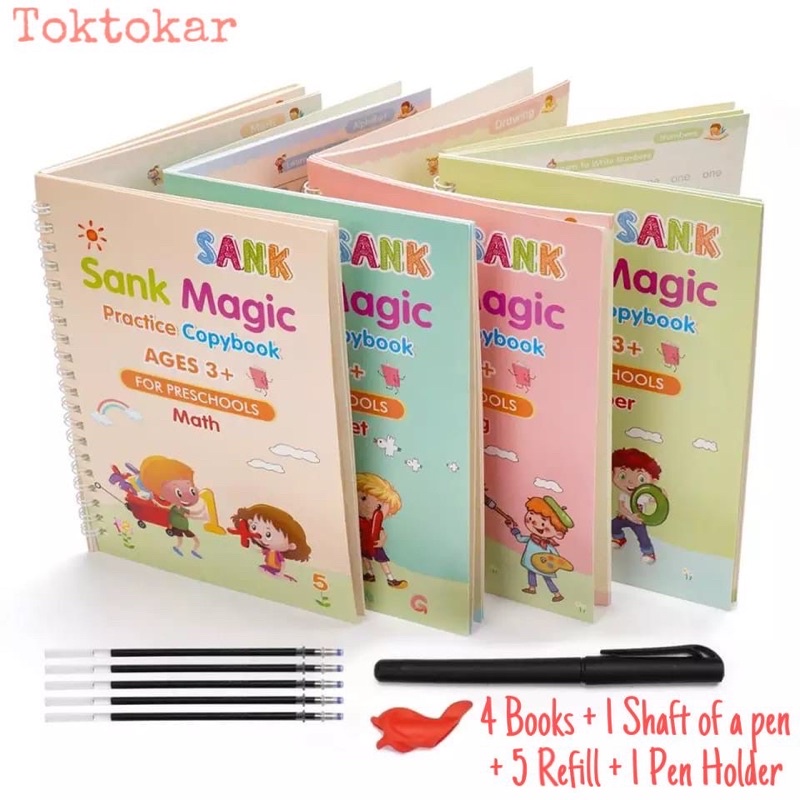 Sank Magic Book set Belajar Menulis Anak PAUD TK