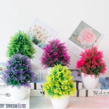 TANAMAN BUNGA PLASTIK DEKORASI RUMAH TANAMAN HIAS TREND MURAH IMPORT COD EYE GRASS-4