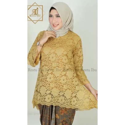 WS kebaya HANYA atasan saja/kebaya brukat/atasan kebaya rinjani/kebaya modern/kebaya wanita/BISA COD